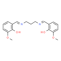 ChemSpider 2D Image | 2,2'-{1,3-Propanediylbis[nitrilo(E)methylylidene]}bis(6-methoxyphenol) | C19H22N2O4