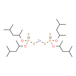 ChemSpider 2D Image | Zinc bis[O,O-bis(4-methyl-2-pentanyl) phosphorodithioate] | C24H52O4P2S4Zn
