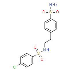 ChemSpider 2D Image | 4-Chloro-N-[2-(4-sulfamoylphenyl)ethyl]benzenesulfonamide | C14H15ClN2O4S2