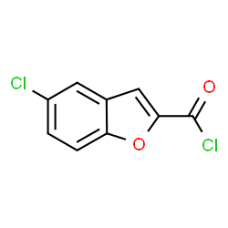 ChemSpider 2D Image | 5-Chloro-1-benzofuran-2-carbonyl chloride | C9H4Cl2O2