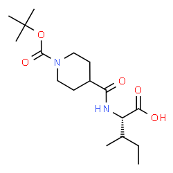 ChemSpider 2D Image | N-[(1-{[(2-Methyl-2-propanyl)oxy]carbonyl}-4-piperidinyl)carbonyl]-L-alloisoleucine | C17H30N2O5