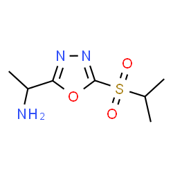 ChemSpider 2D Image | 1-[5-(Isopropylsulfonyl)-1,3,4-oxadiazol-2-yl]ethanamine | C7H13N3O3S