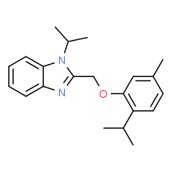 ChemSpider 2D Image | 1-Isopropyl-2-[(2-isopropyl-5-methylphenoxy)methyl]-1H-benzimidazole | C21H26N2O