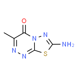 ChemSpider 2D Image | 7-Amino-3-methyl-4H-[1,3,4]thiadiazolo[2,3-c][1,2,4]triazin-4-one | C5H5N5OS