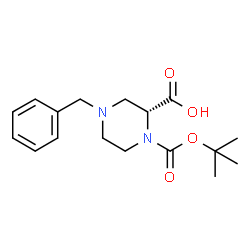 ChemSpider 2D Image | (2R)-4-benzyl-1-(tert-butoxycarbonyl)piperazine-2-carboxylic acid | C17H24N2O4