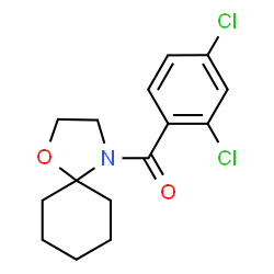 ChemSpider 2D Image | (2,4-Dichlorophenyl)(1-oxa-4-azaspiro[4.5]dec-4-yl)methanone | C15H17Cl2NO2