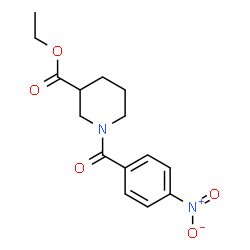 ChemSpider 2D Image | Ethyl 1-(4-nitrobenzoyl)-3-piperidinecarboxylate | C15H18N2O5