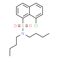 ChemSpider 2D Image | N,N-Dibutyl-8-chloro-1-naphthalenesulfonamide | C18H24ClNO2S
