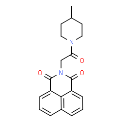 ChemSpider 2D Image | 2-[2-(4-Methyl-piperidin-1-yl)-2-oxo-ethyl]-benzo[de]isoquinoline-1,3-dione | C20H20N2O3