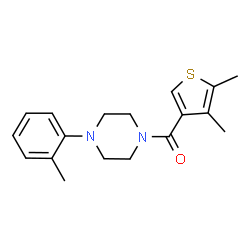 ChemSpider 2D Image | (4,5-Dimethyl-3-thienyl)[4-(2-methylphenyl)-1-piperazinyl]methanone | C18H22N2OS