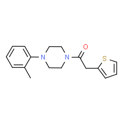 ChemSpider 2D Image | 1-[4-(2-Methylphenyl)-1-piperazinyl]-2-(2-thienyl)ethanone | C17H20N2OS
