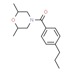 ChemSpider 2D Image | (2,6-Dimethyl-4-morpholinyl)(4-propylphenyl)methanone | C16H23NO2