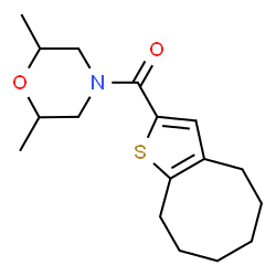 ChemSpider 2D Image | (2,6-Dimethyl-4-morpholinyl)(4,5,6,7,8,9-hexahydrocycloocta[b]thiophen-2-yl)methanone | C17H25NO2S