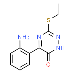 ChemSpider 2D Image | 5-(2-aminophenyl)-3-(ethylsulfanyl)-1H-1,2,4-triazin-6-one | C11H12N4OS