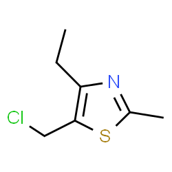ChemSpider 2D Image | 5-(chloromethyl)-4-ethyl-2-methylthiazole | C7H10ClNS