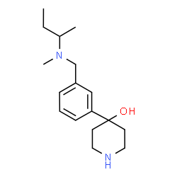ChemSpider 2D Image | 4-(3-{[METHYL(SEC-BUTYL)AMINO]METHYL}PHENYL)PIPERIDIN-4-OL | C17H28N2O