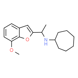 ChemSpider 2D Image | N-[1-(7-Methoxy-1-benzofuran-2-yl)ethyl]cycloheptanamine | C18H25NO2