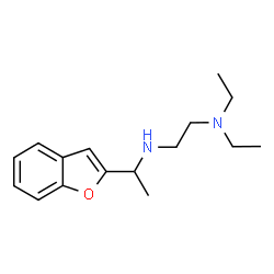 ChemSpider 2D Image | [1-(1-BENZOFURAN-2-YL)ETHYL][2-(DIETHYLAMINO)ETHYL]AMINE | C16H24N2O