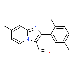 ChemSpider 2D Image | 2-(2,5-Dimethylphenyl)-7-methylimidazo[1,2-a]pyridine-3-carbaldehyde | C17H16N2O