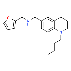 ChemSpider 2D Image | [(1-butyl-3,4-dihydro-2H-quinolin-6-yl)methyl](furan-2-ylmethyl)amine | C19H26N2O