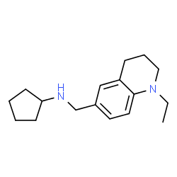 ChemSpider 2D Image | N-Cyclopentyl-1-ethyl-1,2,3,4-tetrahydro-6-quinolinemethanamine | C17H26N2