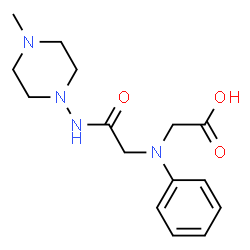 ChemSpider 2D Image | ({[(4-METHYLPIPERAZIN-1-YL)CARBAMOYL]METHYL}(PHENYL)AMINO)ACETIC ACID | C15H22N4O3