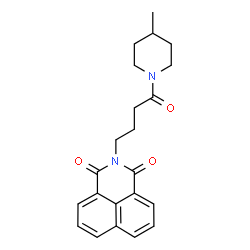 ChemSpider 2D Image | 2-[4-(4-Methyl-piperidin-1-yl)-4-oxo-butyl]-benzo[de]isoquinoline-1,3-dione | C22H24N2O3