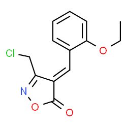 ChemSpider 2D Image | (4E)-3-(Chloromethyl)-4-(2-ethoxybenzylidene)-1,2-oxazol-5(4H)-one | C13H12ClNO3