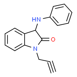 ChemSpider 2D Image | 3-(Phenylamino)-1-(prop-2-yn-1-yl)indolin-2-one | C17H14N2O