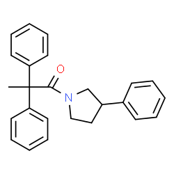 ChemSpider 2D Image | 2,2-Diphenyl-1-(3-phenyl-1-pyrrolidinyl)-1-propanone | C25H25NO