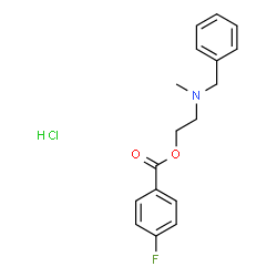 ChemSpider 2D Image | 2-[Benzyl(methyl)amino]ethyl 4-fluorobenzoate hydrochloride (1:1) | C17H19ClFNO2