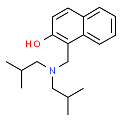 ChemSpider 2D Image | 1-[(Diisobutylamino)methyl]-2-naphthol | C19H27NO
