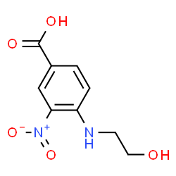 ChemSpider 2D Image | 4-[(2-Hydroxyethyl)amino]-3-nitrobenzoic acid | C9H10N2O5