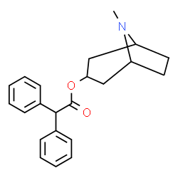 ChemSpider 2D Image | 8-Methyl-8-azabicyclo[3.2.1]oct-3-yl diphenylacetate | C22H25NO2