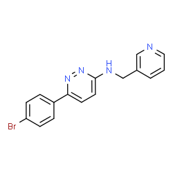 ChemSpider 2D Image | 3-pyridazinamine, 6-(4-bromophenyl)-N-(3-pyridinylmethyl)- | C16H13BrN4