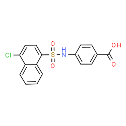 ChemSpider 2D Image | 4-{[(4-Chloro-1-naphthyl)sulfonyl]amino}benzoic acid | C17H12ClNO4S