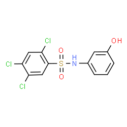 ChemSpider 2D Image | 2,4,5-Trichloro-N-(3-hydroxyphenyl)benzenesulfonamide | C12H8Cl3NO3S