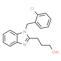 ChemSpider 2D Image | 3-[1-(2-Chlorobenzyl)-1H-benzimidazol-2-yl]-1-propanol | C17H17ClN2O