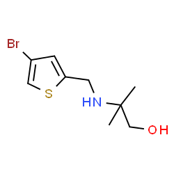 ChemSpider 2D Image | 2-{[(4-Bromo-2-thienyl)methyl]amino}-2-methyl-1-propanol | C9H14BrNOS