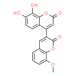 ChemSpider 2D Image | 7',8'-Dihydroxy-8-methoxy-2H,2'H-3,4'-bichromene-2,2'-dione | C19H12O7