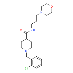 ChemSpider 2D Image | 1-(2-Chlorobenzyl)-N-[3-(4-morpholinyl)propyl]-4-piperidinecarboxamide | C20H30ClN3O2