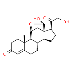 ChemSpider 2D Image | (11beta)-18,21-Dihydroxy-11,18-epoxypregn-4-ene-3,20-dione | C21H28O5