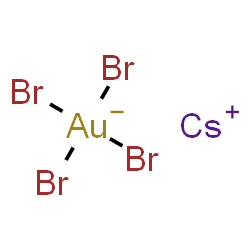 ChemSpider 2D Image | Caesium tetrabromoaurate(1-) | AuBr4Cs