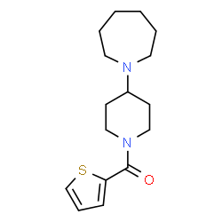 ChemSpider 2D Image | [4-(1-Azepanyl)-1-piperidinyl](2-thienyl)methanone | C16H24N2OS