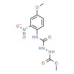 ChemSpider 2D Image | Methyl 2-[(4-methoxy-2-nitrophenyl)carbamoyl]hydrazinecarboxylate | C10H12N4O6