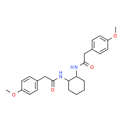 ChemSpider 2D Image | N,N'-1,2-Cyclohexanediylbis[2-(4-methoxyphenyl)acetamide] | C24H30N2O4