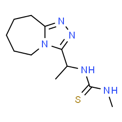 ChemSpider 2D Image | 1-Methyl-3-[1-(6,7,8,9-tetrahydro-5H-[1,2,4]triazolo[4,3-a]azepin-3-yl)ethyl]thiourea | C11H19N5S