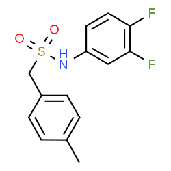 ChemSpider 2D Image | N-(3,4-Difluorophenyl)-1-(4-methylphenyl)methanesulfonamide | C14H13F2NO2S