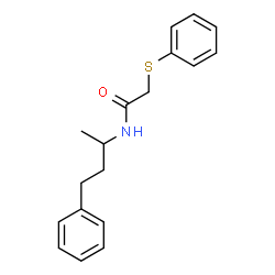 ChemSpider 2D Image | N-(4-Phenyl-2-butanyl)-2-(phenylsulfanyl)acetamide | C18H21NOS