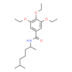ChemSpider 2D Image | 3,4,5-Triethoxy-N-(6-methyl-2-heptanyl)benzamide | C21H35NO4